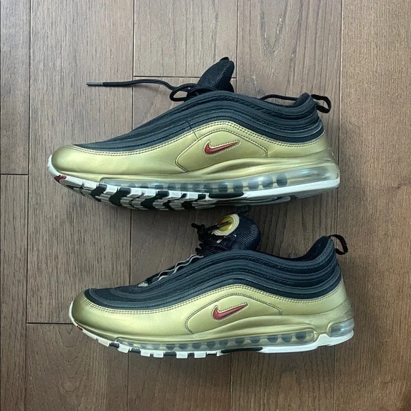 Nike Air Max 97 QS 'B-Sides Metallic Gold - Picture 3 of 8
